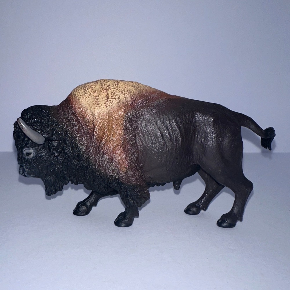 Safari‎ Ltd 2007 Brown Bison Buffalo 5.5" Animal Wildlife Prairie Figure